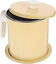 Didiseaon Large Capacity Oil Filter Pot with Fine Mesh Strainer Cooking Oil Dispenser for Safe Filtration and Storage Lightweight Refined Grease Container with Slip Handle