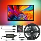 5V WS2812B USB LED Strip Light 5050 RGB Dream Color Ambient TV Kit for Desktop P