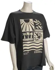 Rip Curl Santorini Sun Heritage Women's T-Shirt - Washed Black - New