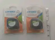 2 Dymo Paper Labels Refill Tape 1/2"x 13' Two Pack White LetraTag Unopened 10697