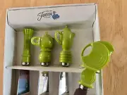 Fiesta Shapes Copco 4 Piece Spreader Knife Set Fiestaware Chartreuse Lime Green