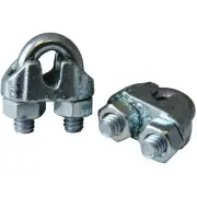 50 Malleable Zinc Plated Wire Rope Cable Clips, 5/16"