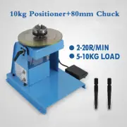 80mm Chuck + HD-10 Mini Welding Positioner Turntable 3 Jaw Lathe Chuck Welding