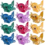 24Pcs Mini Axolotl Resin Figurines Set for DIY Garden Decoration, Dollhouse Ornaments, and Terrarium Accessories - Cute and Animal Charms