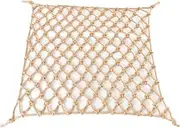 Safety Net Protection Rope Net Child Safety Netting for Balcony Stairs and Playground Ladder Climbing Heavy Duty Jute Hemp Rope Net for Truck Trailer Cargo Protection