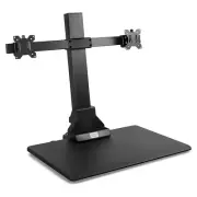 Mount-It! 28"W Electric Standing Desk Converter for Dual Monitors Black