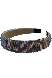 Locks & Mane Micro-Beaded Headband Blue