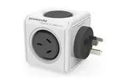 ALLOCACOC PowerCube 2 Outlet Original USB Surge Protector with 2x USB Ports -