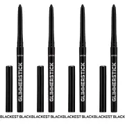 NEW Avon Glimmerstick Retractable Eyeliner - Blackest Black 0.28 g / SET OF 4
