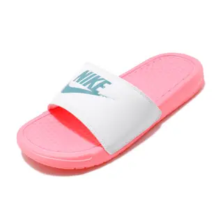 Nike 拖鞋 Wmns Benassi JDI 粉紅 白 藍綠 女鞋 343881-616 【ACS】