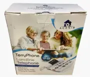 Acenis Telephone Handset Terry Phone Large Number Big Button White Landline TP03