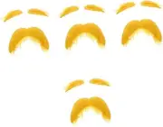 Ciieeo 4 Sets Fake Beard Novelty Hairy Beard Mustache Disguise Beard Costume Fake Mustaches Boar Old Beards Beard Color for Men Beard Shaper Party Man Beard for Men Facial Cloth Yellow