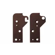 Whitco RIPPLE BROWN HOOK HINGE 1Pair Pressed Galvanised Steel, Left & Right Hand