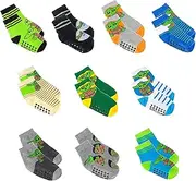 [Disney] Baby Yoda Boys Socks 10 Pack Kid Socks and Toddler Socks with Grippers, Non Slip Socks for Boys