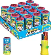 Triple Power Push Pop - 2 Different Fruit Flavours - 3 Pops in 1 - Display of Individual Lollipops - Fun Candy for Birthdays and Parties, Pack 16
