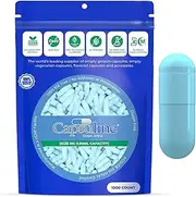 Capsuline Colored Size 00 Empty Vegan Capsules - 1000 Count - Empty Veggie Pill Capsules - DIY Vegetable Capsule Filling - Empty Caps - Kosher and Halal Certified - Non-GMO Certified (Aqua Blue)