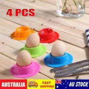 4Pcs In Modern Design Silicone Egg Cups Holders Set Serving Kitchen Boiled EV