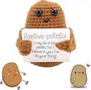 CPRNQY Positive Potato, Mini Plush Figures, Funny Positive Potato Doll, Creative Knitting Wool, Potato Doll, Gifts for Women, Pocket Hug, Birthday Gift, Party Decoration