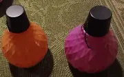 2 Glass Table Torch,Citronella Refillable Oil Torch. Wick Not Included
