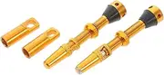 SWOOMEY 4Pcs Tubeless Tire Valve Adapter Kit with Valve Core Removal Tool for Bicycle Maintenance Durable CNC Backflow Prevention for Secure Inflation and Performance