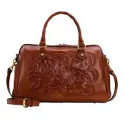 Patricia Nash Cinnamon Rose Tooled Skye Leather Satchel NWT - So PRETTY!!
