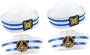 [LIFKOME] Round Captain Hat Admiral Hat Sea Cap Bride Captain Hat Sailor Hats Cork Hat Union Jack Top Hat Groom Hat Boat Captain Hat Union Jack Hat Cap Holder Hat Rack Polyester