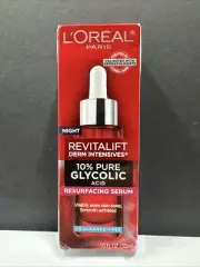 L'Oréal Paris Revitalift 10% Pure GlycolicAcid•Resurfacing Night Serum 1oz(30ml)