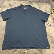 Eddie Bauer Men’s Short Sleeve Field Polo Blue XXL