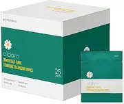 Oldam Inner Self-Care Feminine Cleansing Wipes -25 cloths, 100% Vegan, pH-Balanced, Sensitive Skin, Flushable, Biodegradable, Eco-friendly and Individually Packed.