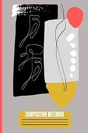 Composition Notebook: Black and Yellow Shapes Japandi fusion style cover art for creative people and abstract art lovers