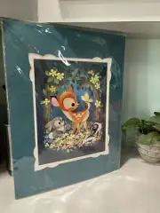 Joey Chou Bambi and Thumper Authentic Disney Print - New Never Opened 14"x18"