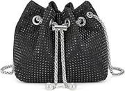 [Ayliss] Women Crossbody Clutch Purses Sparkly Evening Bags Drawstring Glitter Pearl Crossbody Handbag Party Prom Wedding