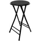 24 Inch Cushioned Folding Stool - Holds up to 250 Pounds - Easy to Store