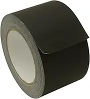 JVCC Low Gloss Gaffer-Style Duct Tape (J90): 3 in. (72mm actual) x 75 ft. (Black)