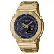 Casio G-Shock 2100 Series Black Dial Gold Stainless Steel Watch GMB2100GD-9A