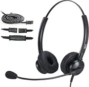 Cisco Compatible Headset with Microphone for Landline Telephone 8811, 8845, 8945, 7841, 7945, 7941, 7925, 7962 - Entry-Level Duo RJ9