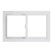 Horizontal Replacement Sliding Window White Glass Sash Lock Dual Pane Vinyl