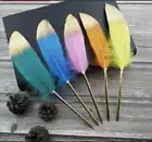 Fairy Quill Colour Feather Ballpoint Gold Pen Wedding Birthday Party Home Decor
