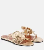 [Zimmermann] Zimmermann Orchid metallic leather sandals AU 8 gold