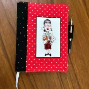 Handmade Fabric Composition Book Cover Teacher Loralie Harris