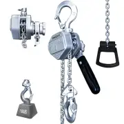 1/2 Ton, Chain Hoist Come along 20FT, Aluminum Alloy Mini Puller Hoist G80 Chain