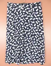 SK19196- NWT TALBOTS Women Viscose A-Line Flare Skirt Front Split Multicolor 14