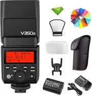 Godox V350C Flash for Canon 1/8000s HSS 2.4G GN36 500 Full Power Flashs 2000mAH TTL Camera Speedlight for Canon 6D 80D 77D 70D 60D 50D 40D 30D 800D 750D/760D 700D 650D 600D 550D 500D etc (V350-C)