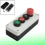 1Pcs Emergency Stop Momentary NC Red NO Green Black Push Button Switch Station