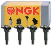 4 pc NGK Ignition Coils for 2012-2019 Kia Soul 2.0L L4 Spark Plug Wire Boot ki (for: Kia)
