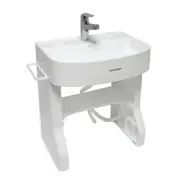 Baby Early Learning Washstand Self-care Plastic Washbasin Simulation Towel Shelf