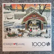 NEW Charles Wysocki TWAS THE TWILIGHT BEFORE CHRISTMAS 1000 pc puzzle