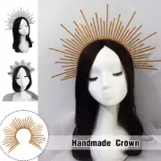 Gothic Crown Lolita Tiara Crown Headband Halloween Retro Goddess DIY Material