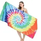 Sand Free Beach Towel, double sided including mesh bag.180x 80cm Tie Dye