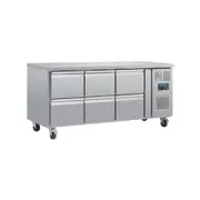 Polar U-Series 6 Drawer Counter Fridge 6xGN - Under Bench Fridges (DA548-A)